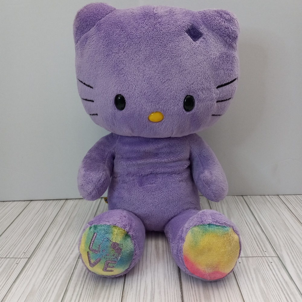 Hello Kitty Build-a-Bear Purple Love Tie Dye Sanrio Limited Edition 2012 Plush